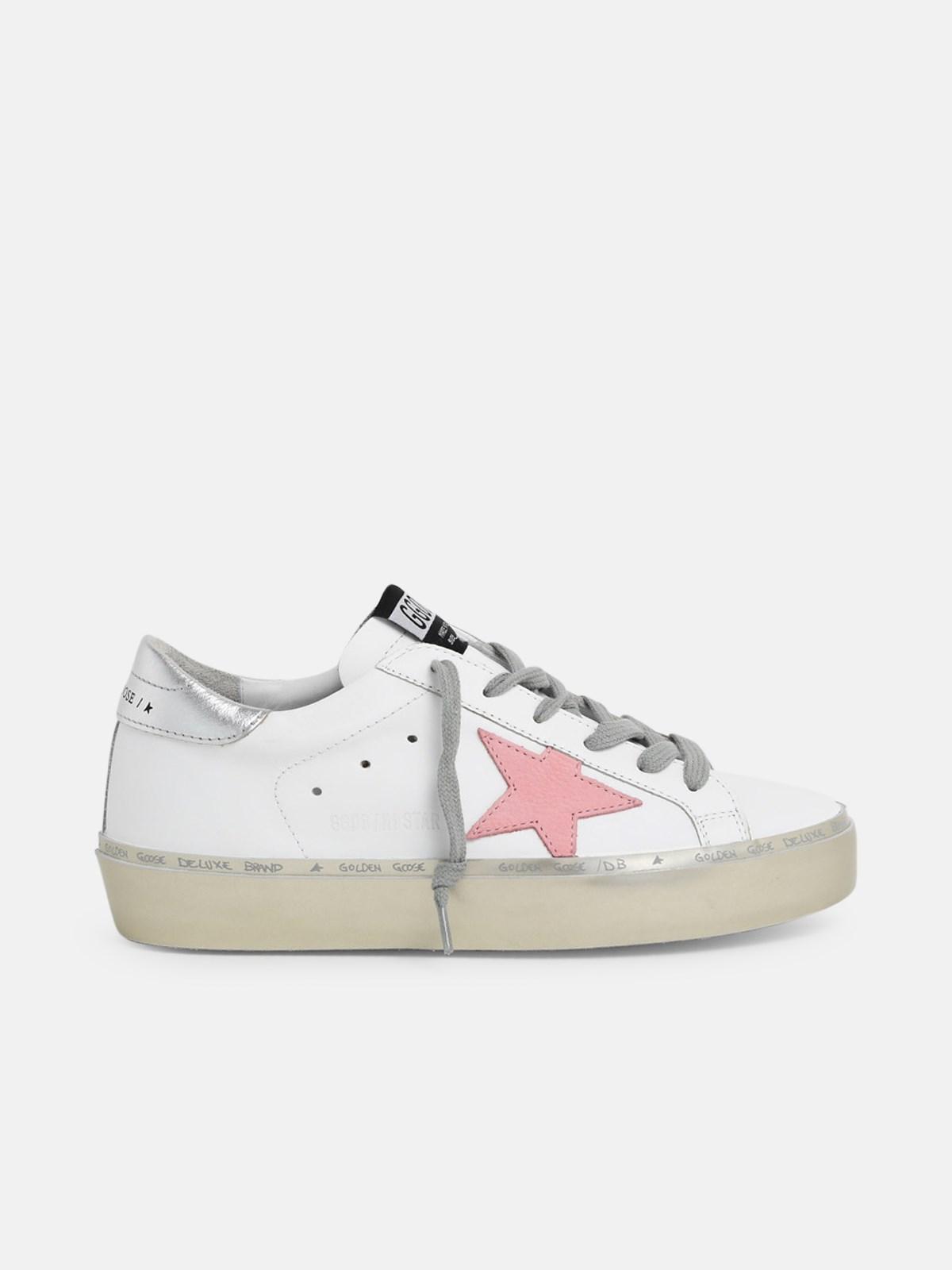 Golden Goose Deluxe Brand Leather Sneakers Hi Star Stella Rosa in White ...