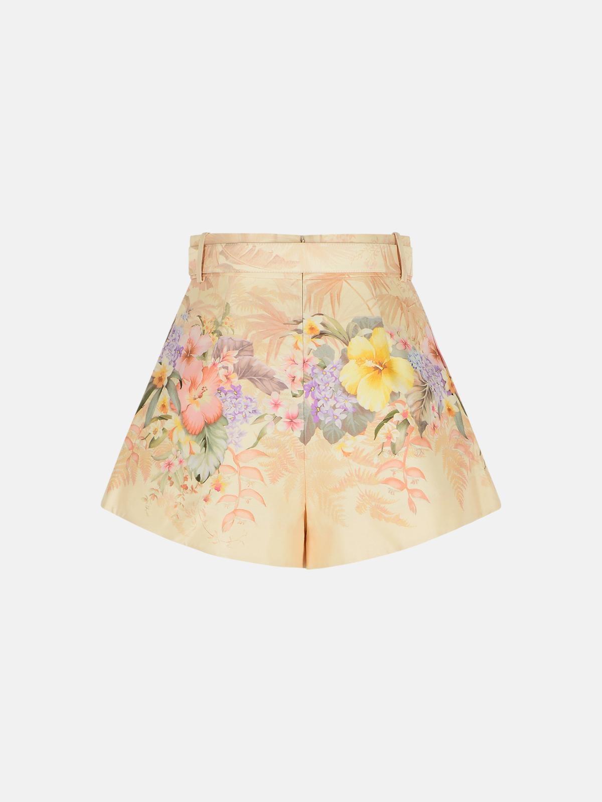 ショートパンツ ZIMMERMANN Printed Silk Blend Illuminate Shorts Zimmermann 'Illuminate' Silk Blend Shorts in White | Lyst