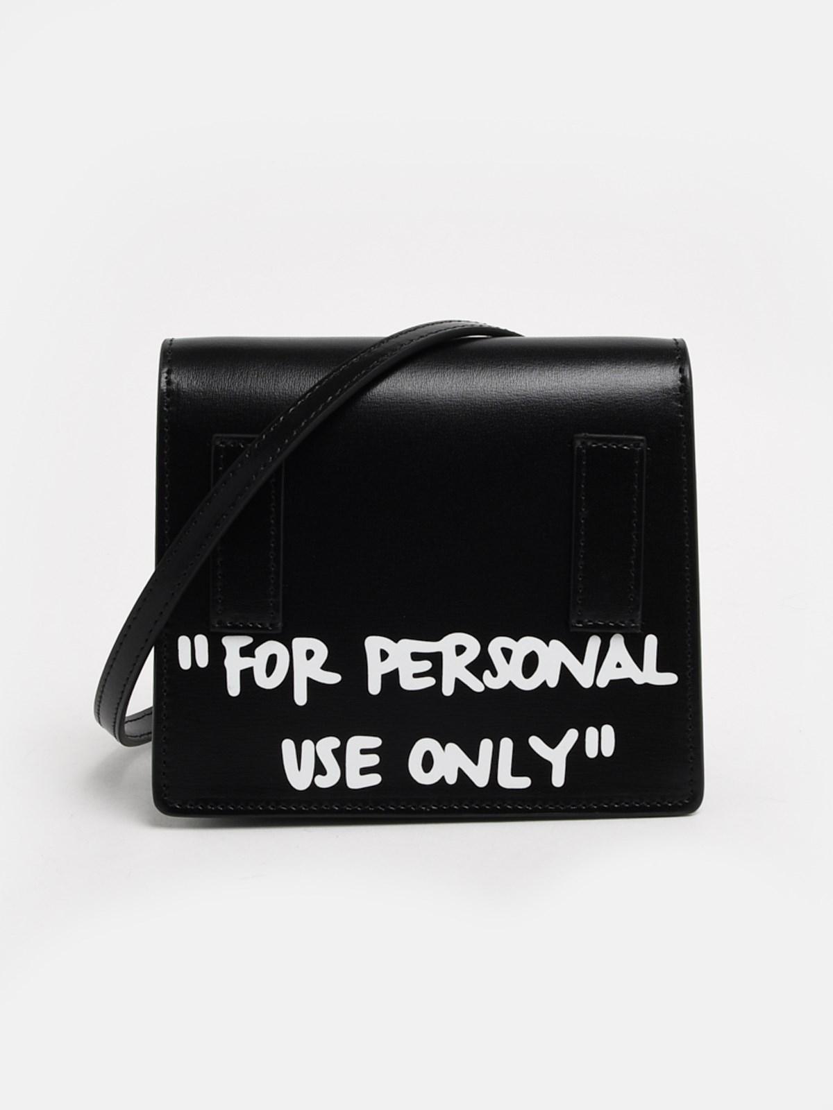 OffWhite c/o Virgil Abloh Leather Jitney 0.7 Cash Inside Crossbody Bag