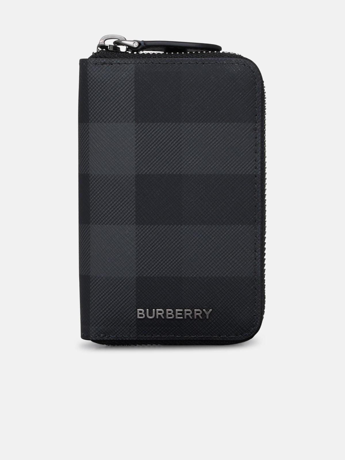 Burberry Portafoglio Zig Check in Black for Men | Lyst