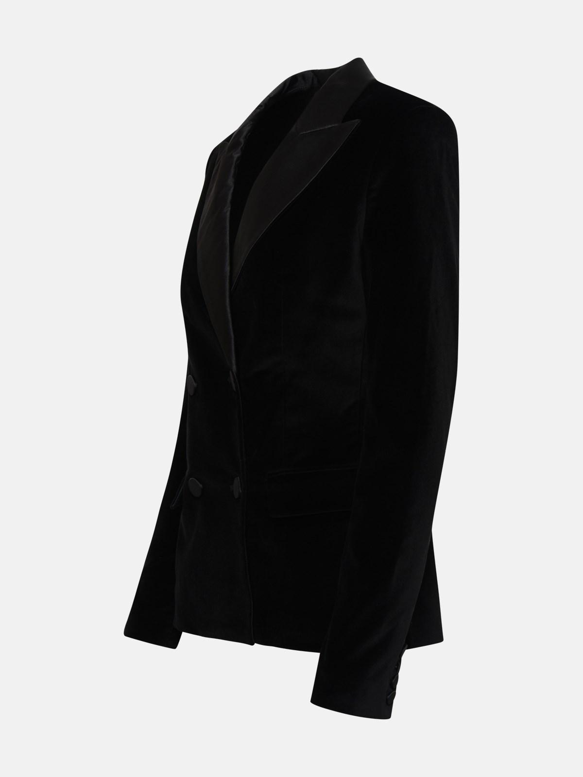 MICHAEL Michael Kors Velvet Blazer Jacket in Black | Lyst