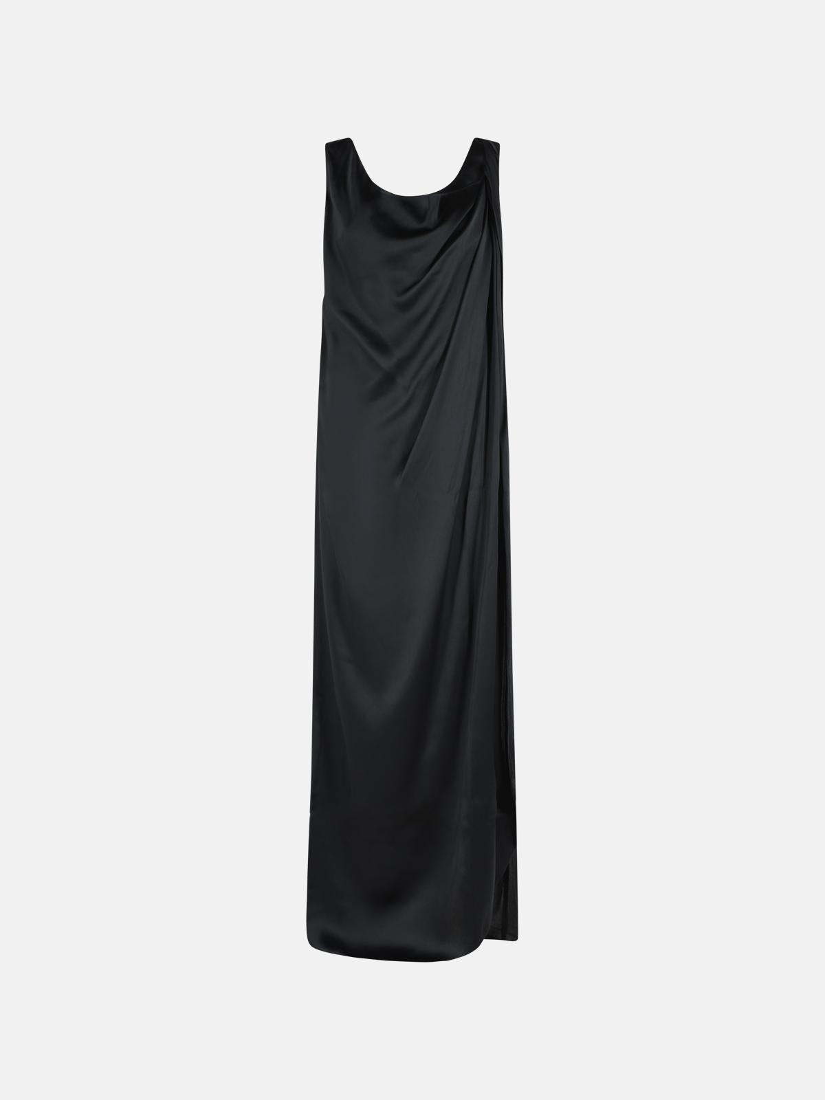 maison margiela ruched moire maxi dress Maison Margiela Ruched Maxi Dress In Black - 31% Off