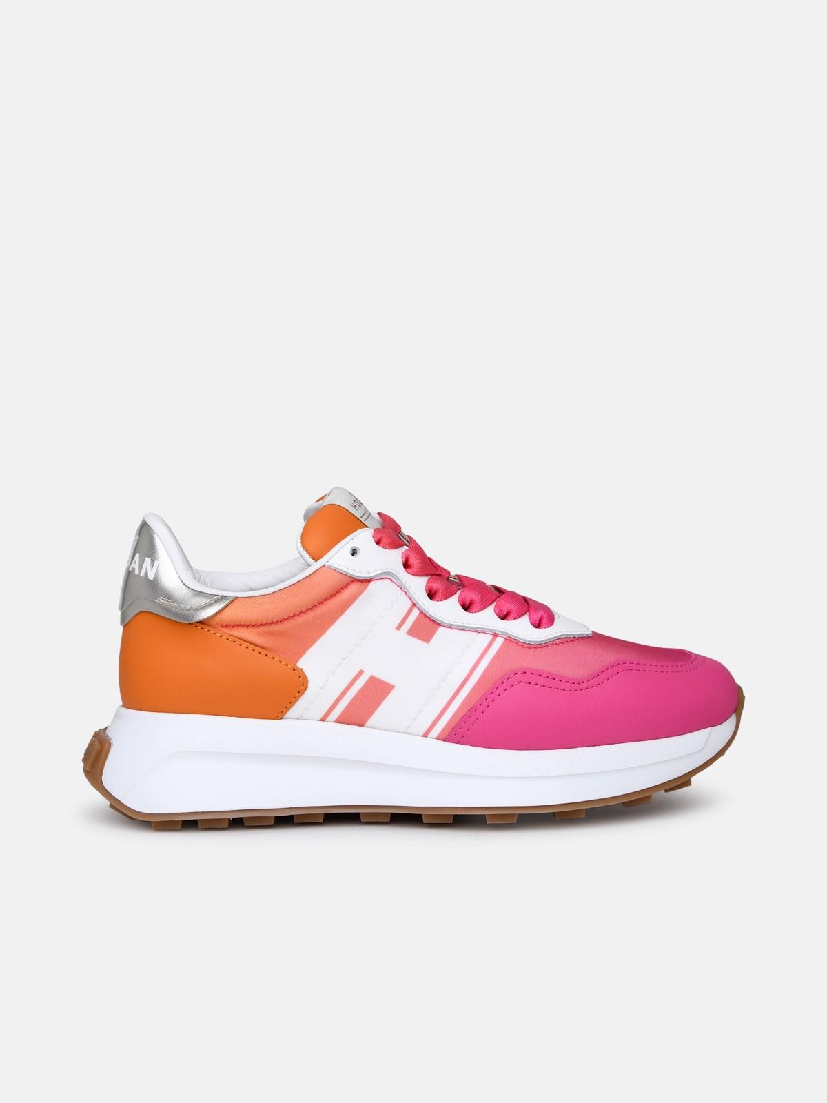 Hogan H641 Leather Sneaker in Pink | Lyst