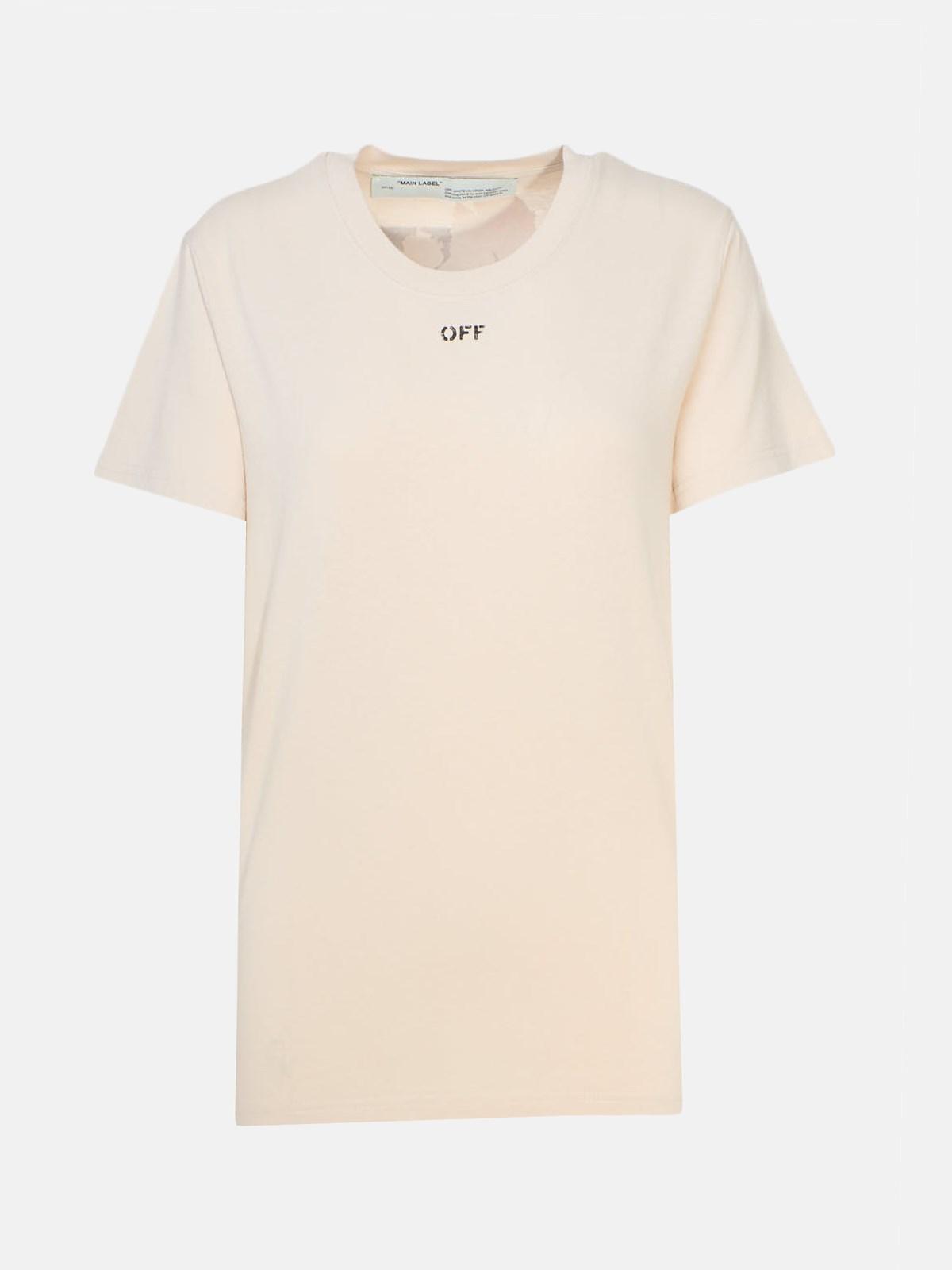 Off-White c/o Virgil Abloh Cream Carryover Flowers T-shirt in Natural