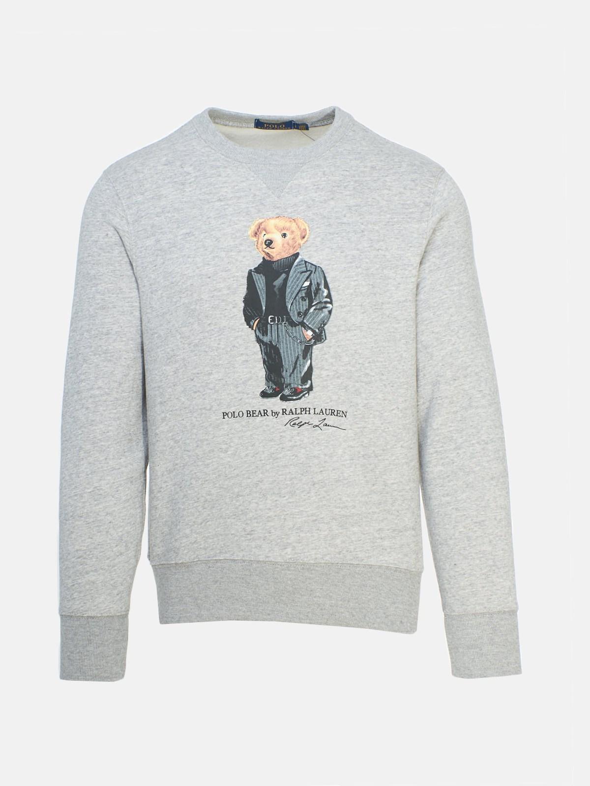 Polo Ralph Lauren Suit Bear Fleece Sweatshirt in Gray for Men | Lyst