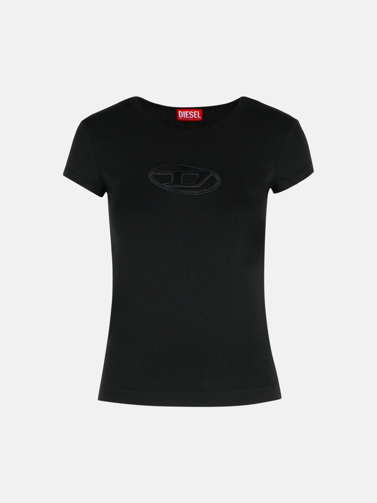 DIESEL T-Angie Cut-Out T-Shirt in Black | Lyst