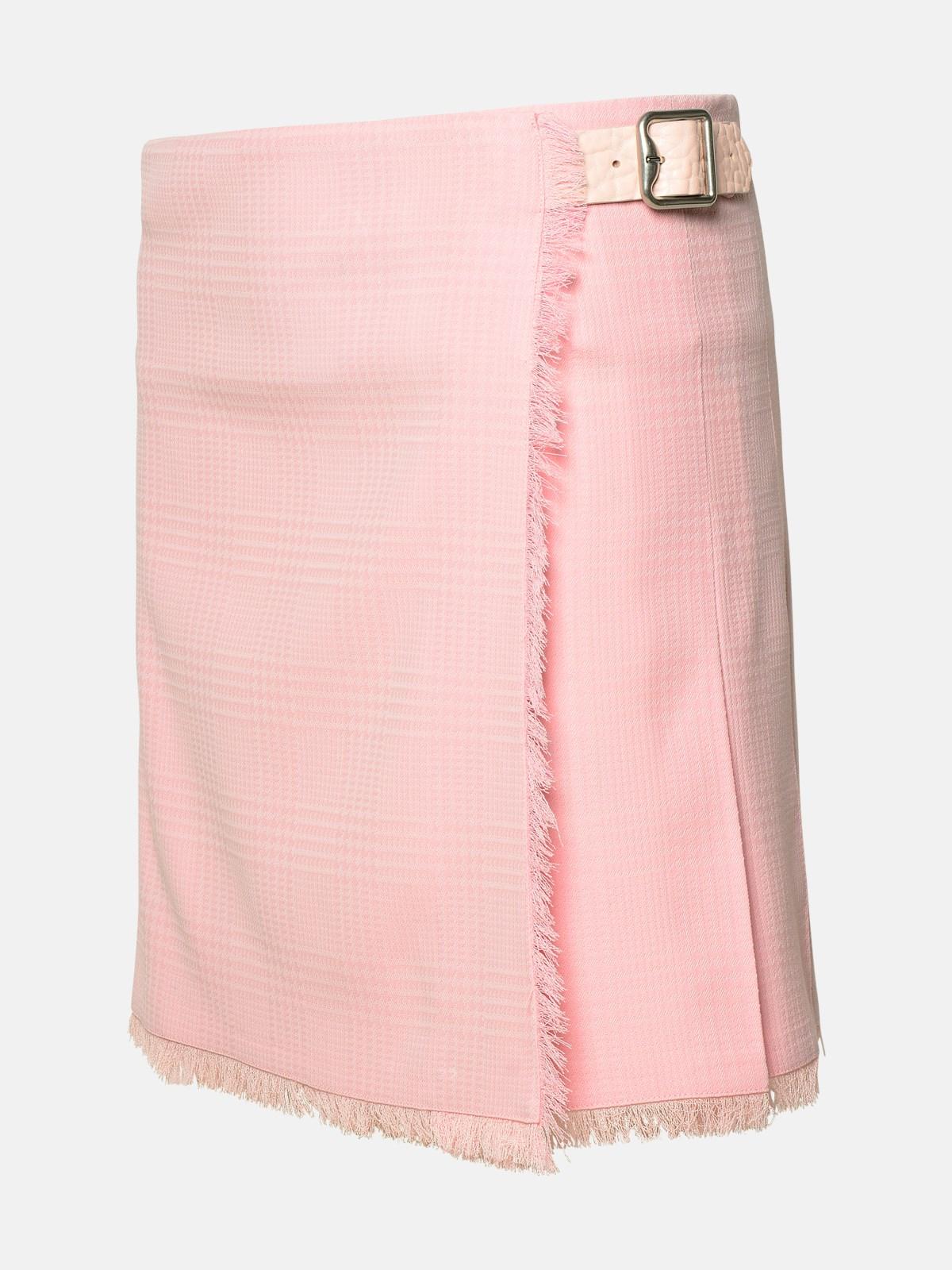 Burberry Minigonna Check in Pink Lyst