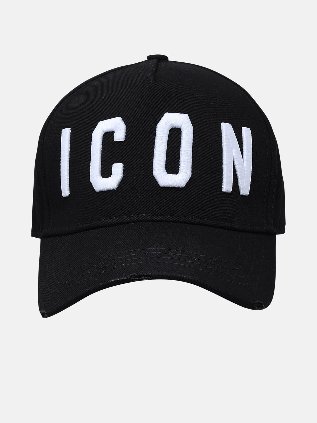 DSquared² Cotton Icon Hat in Black for 