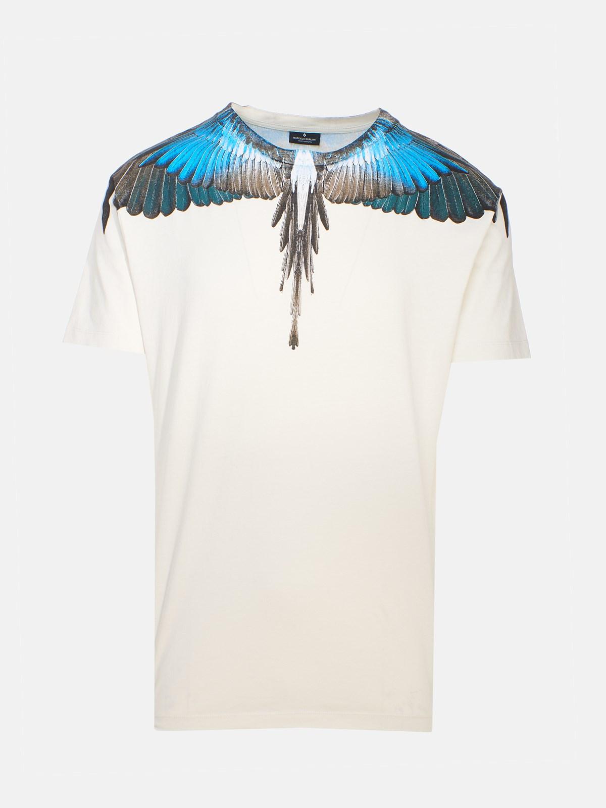 Marcelo Burlon Ivory Wings T-shirt in White for Men - Lyst