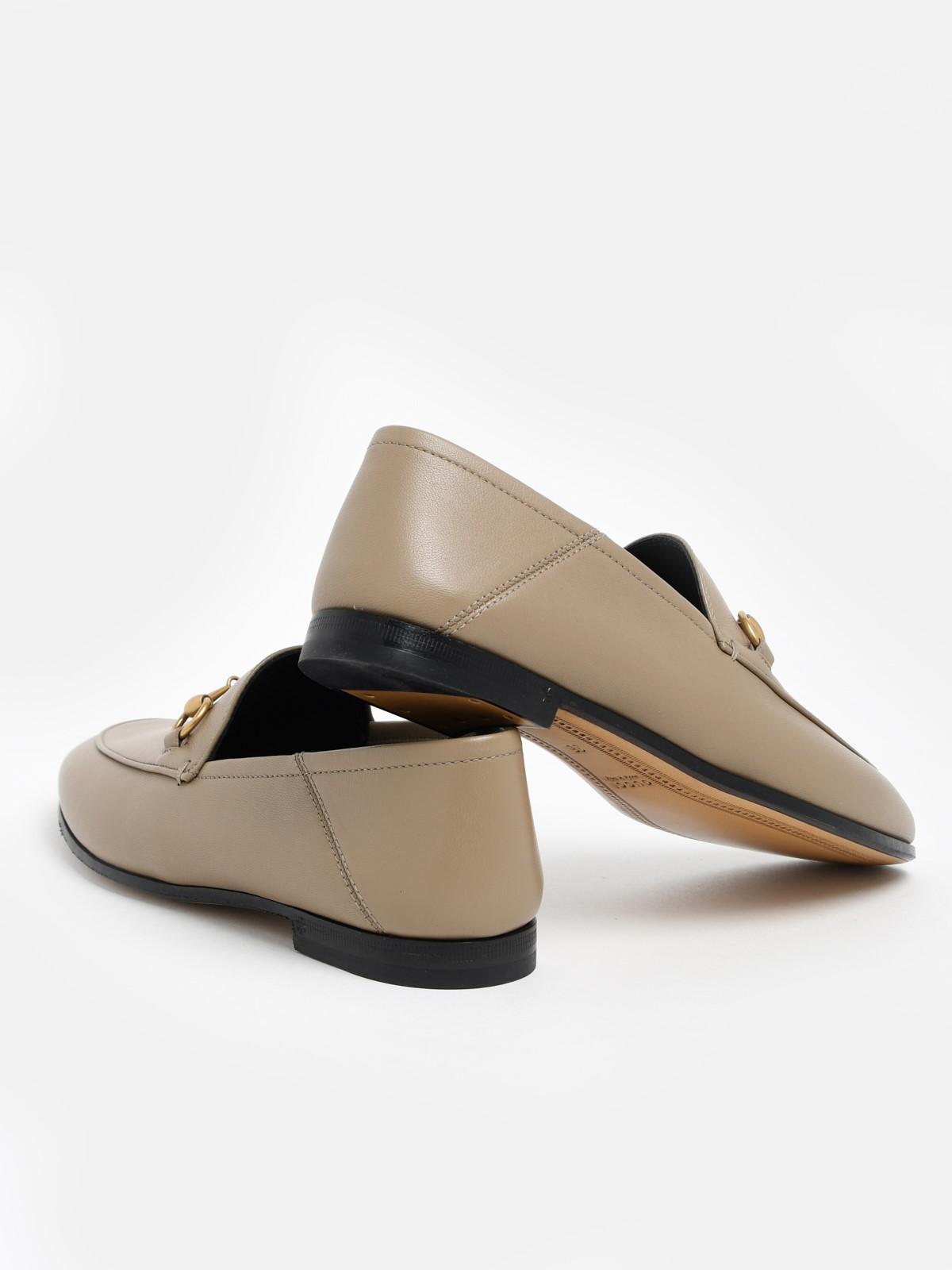 Gucci Taupe Loafers in Brown | Lyst