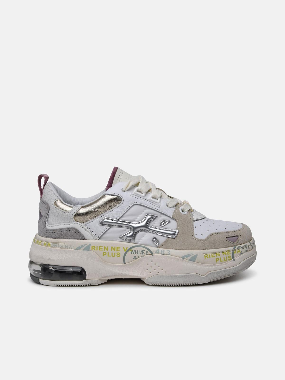 Premiata 'draked' Multicolor Leather Blend Sneakers in Gray | Lyst