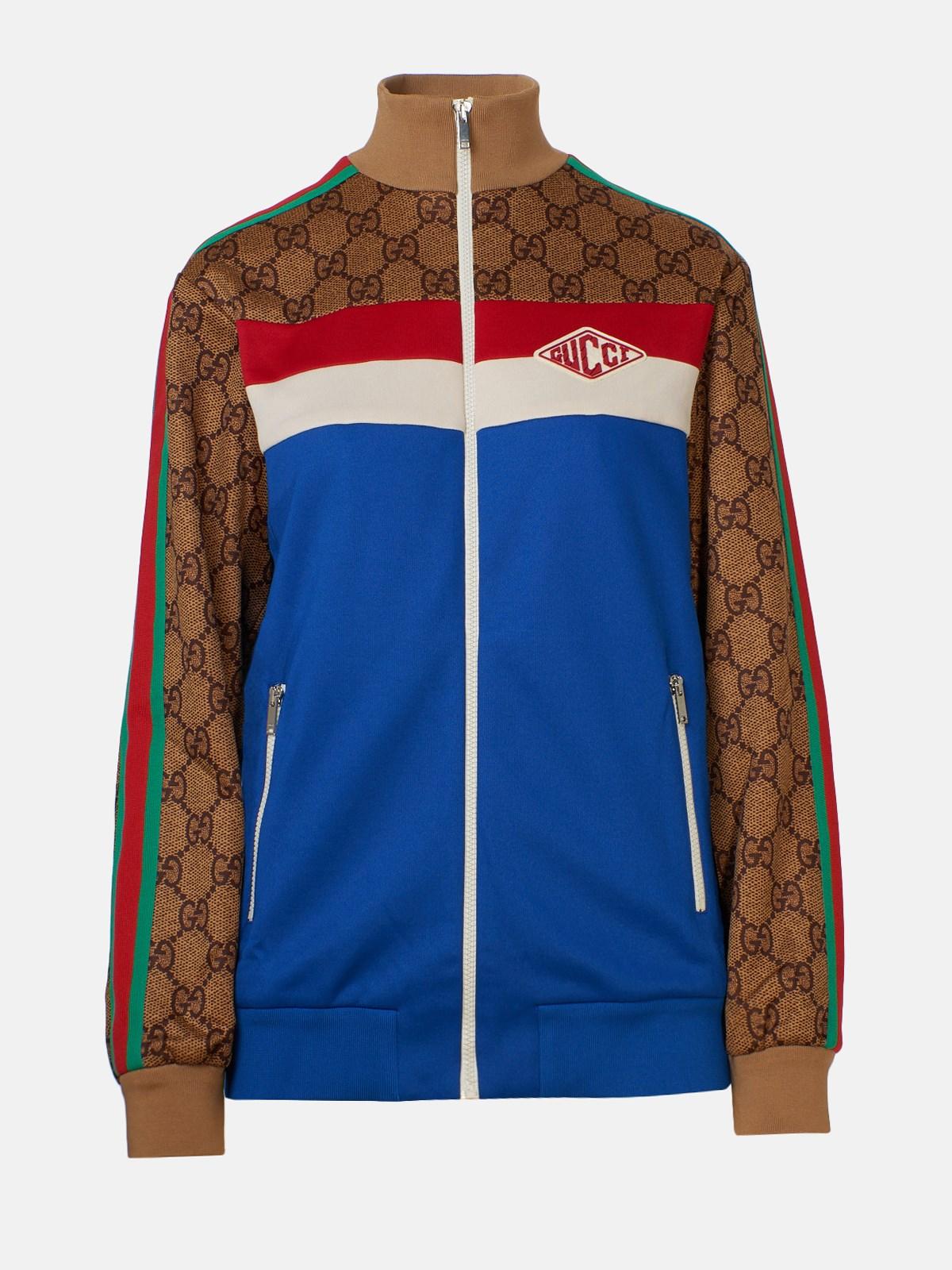 Giacca in jersey tecnico a stampa GG di Gucci in Blu - Lyst