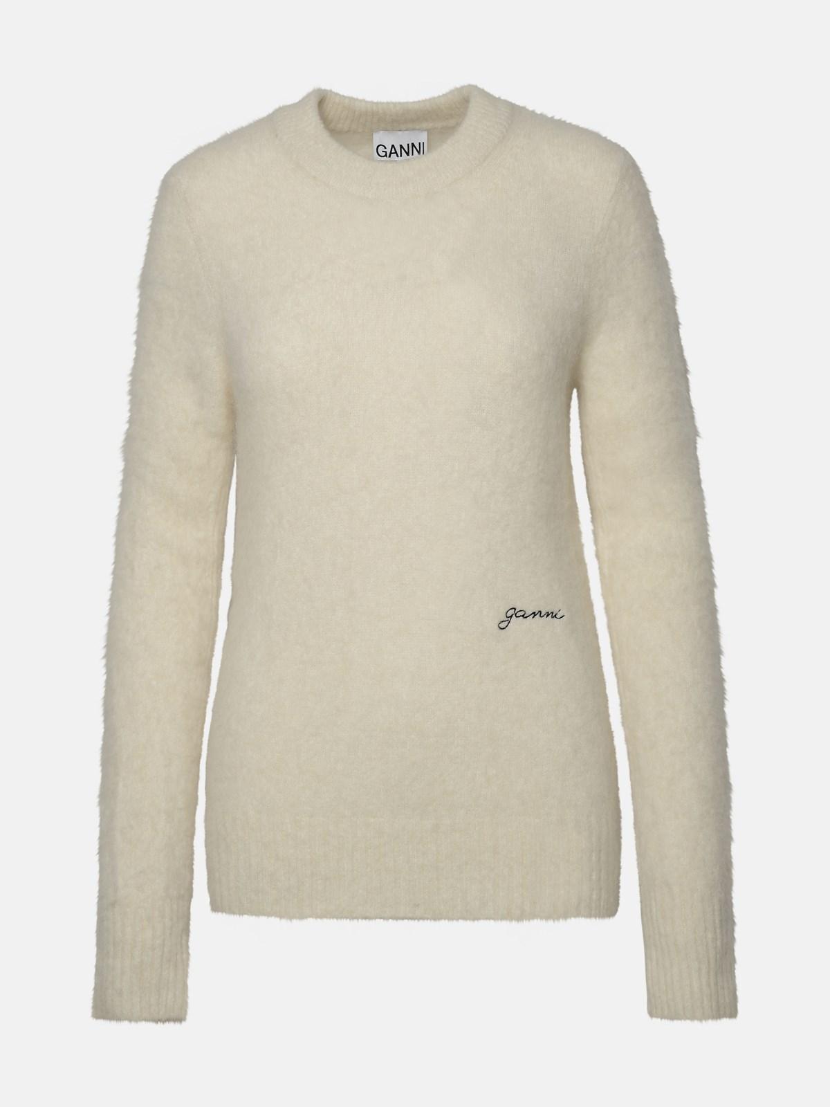 Ganni cream cheap jumper
