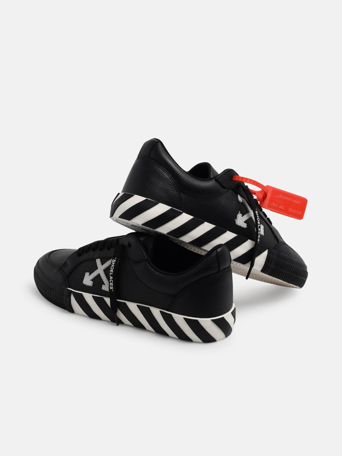 black striped vulcanized sneakers