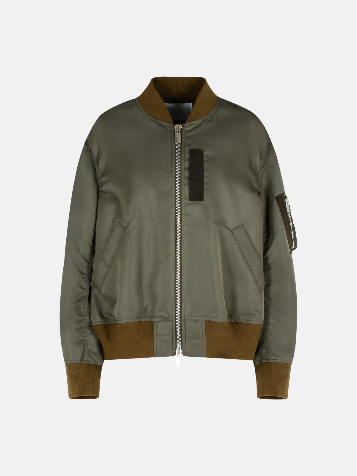 ブルゾン sacai FW25 Drawstring bomber jacket (2507992 531) sacai: Men's Drawcord Bomber Jacket (Khaki /Orange) | DSML E