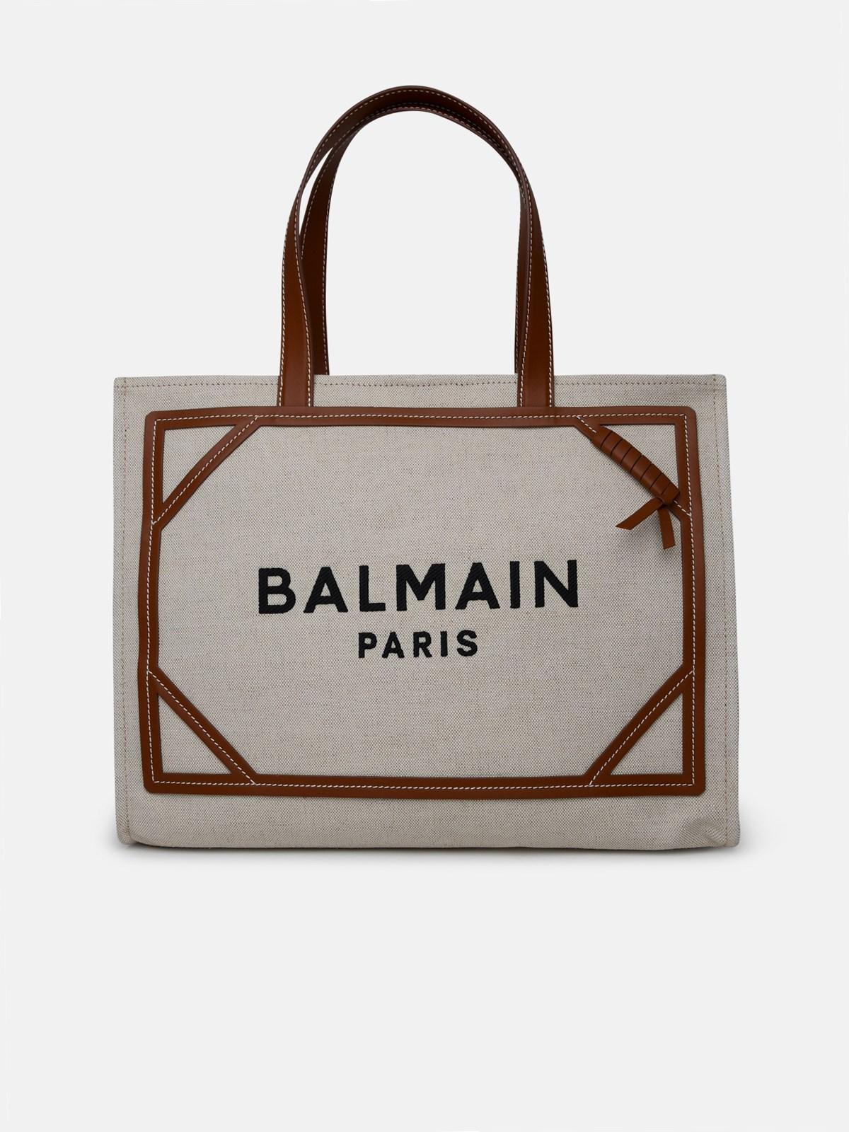 Balmain Ivory Cloth B-army Bag in Natural | Lyst