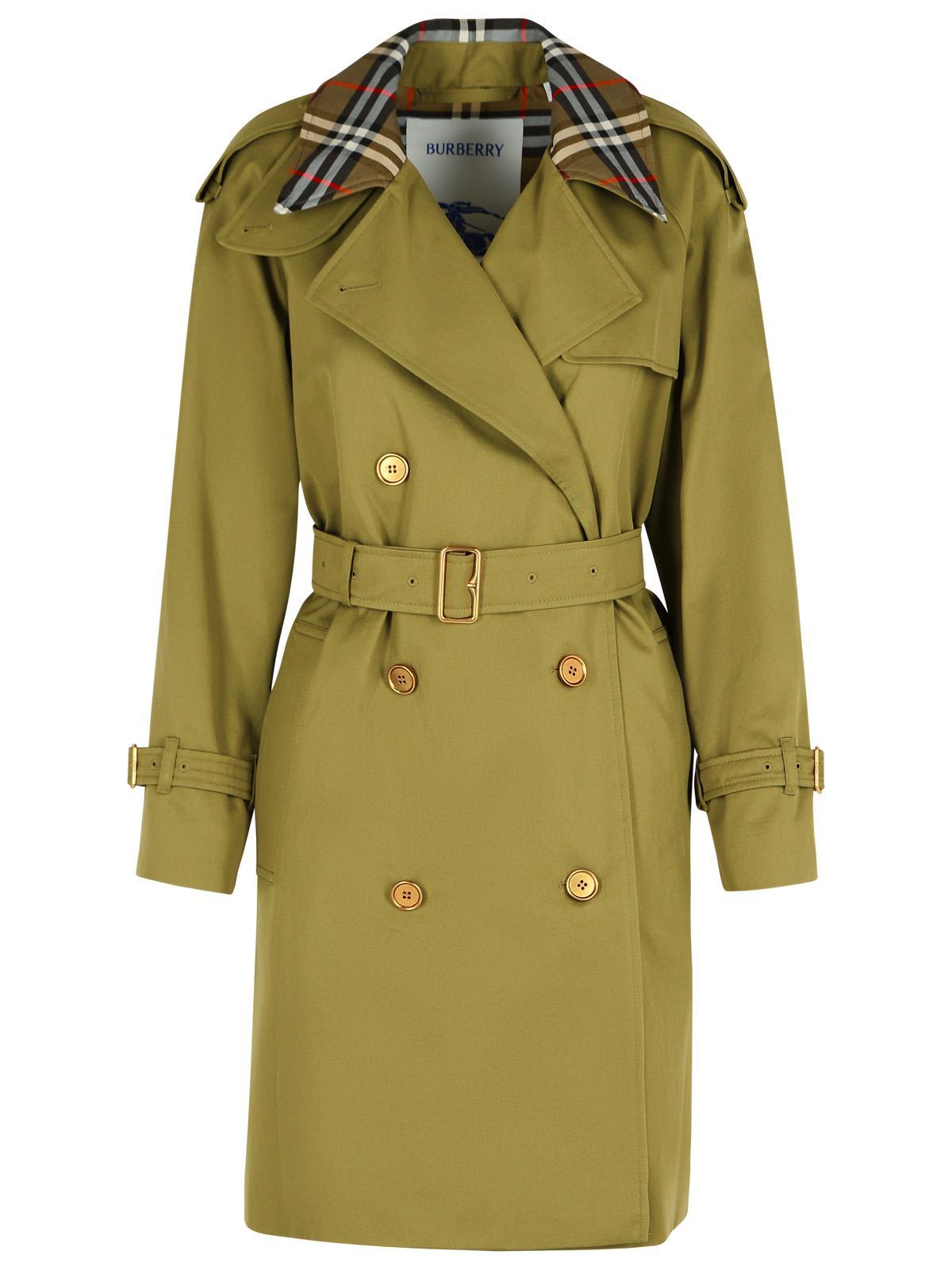 コート Burberry Sage Green Gabardine Castleford Trench Coat 6CFBA557-A75D-4072-90D4-