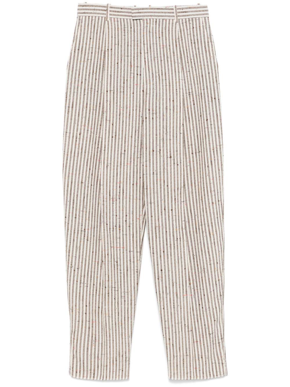 パンツ Bottega Veneta White Wool Pant Bottega Veneta - White Soft Curved Shape Denim Pant