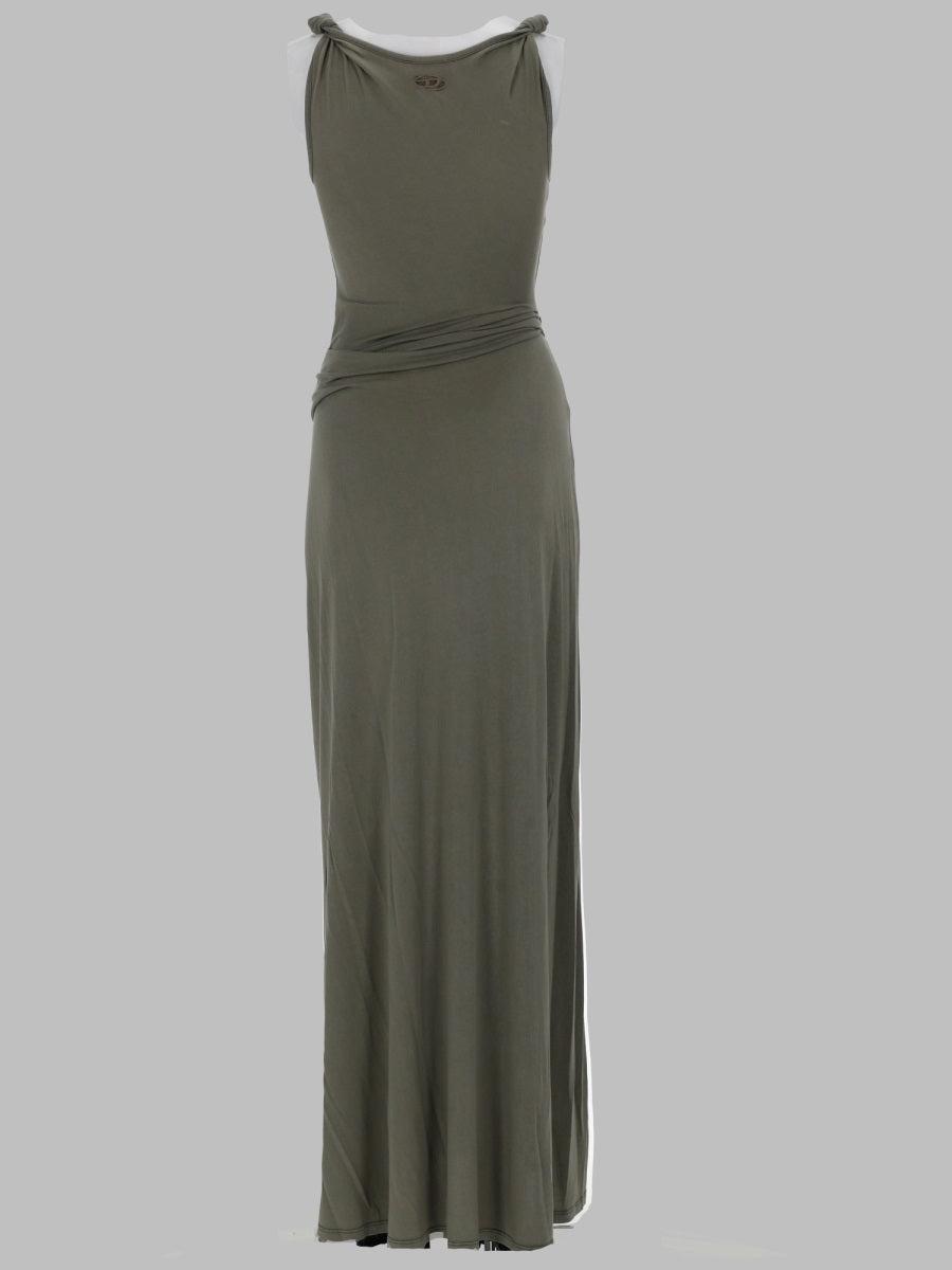 green diesel dress Green ribbed viscose M-Vera minidress – Daniello.com main image 0