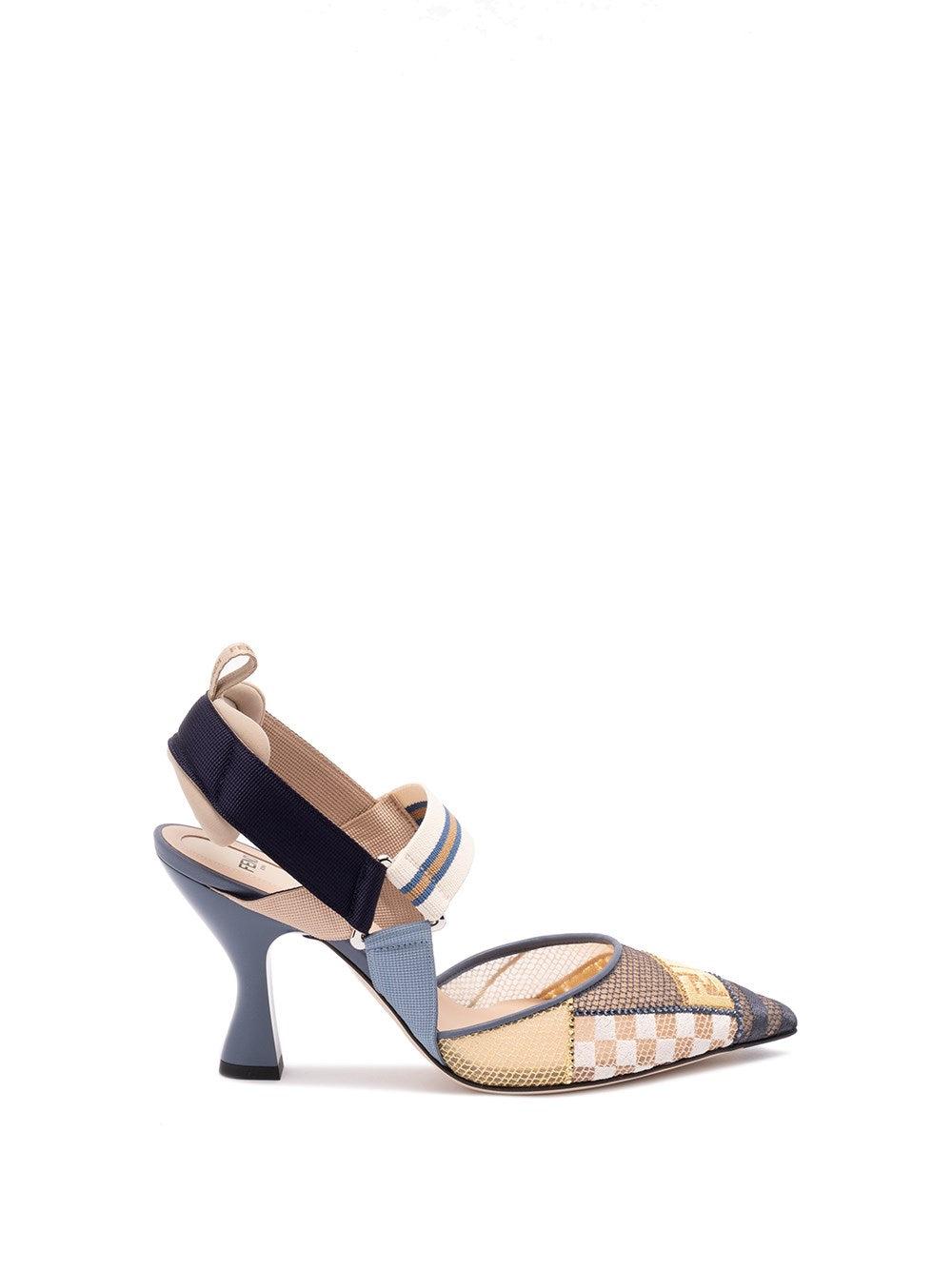 パンプス Fendi Colibri Patchwork Pumps With Ff Embroidery Fendi 'Colibr㬠Patchwork' Pumps With 'Ff' Embroidery in