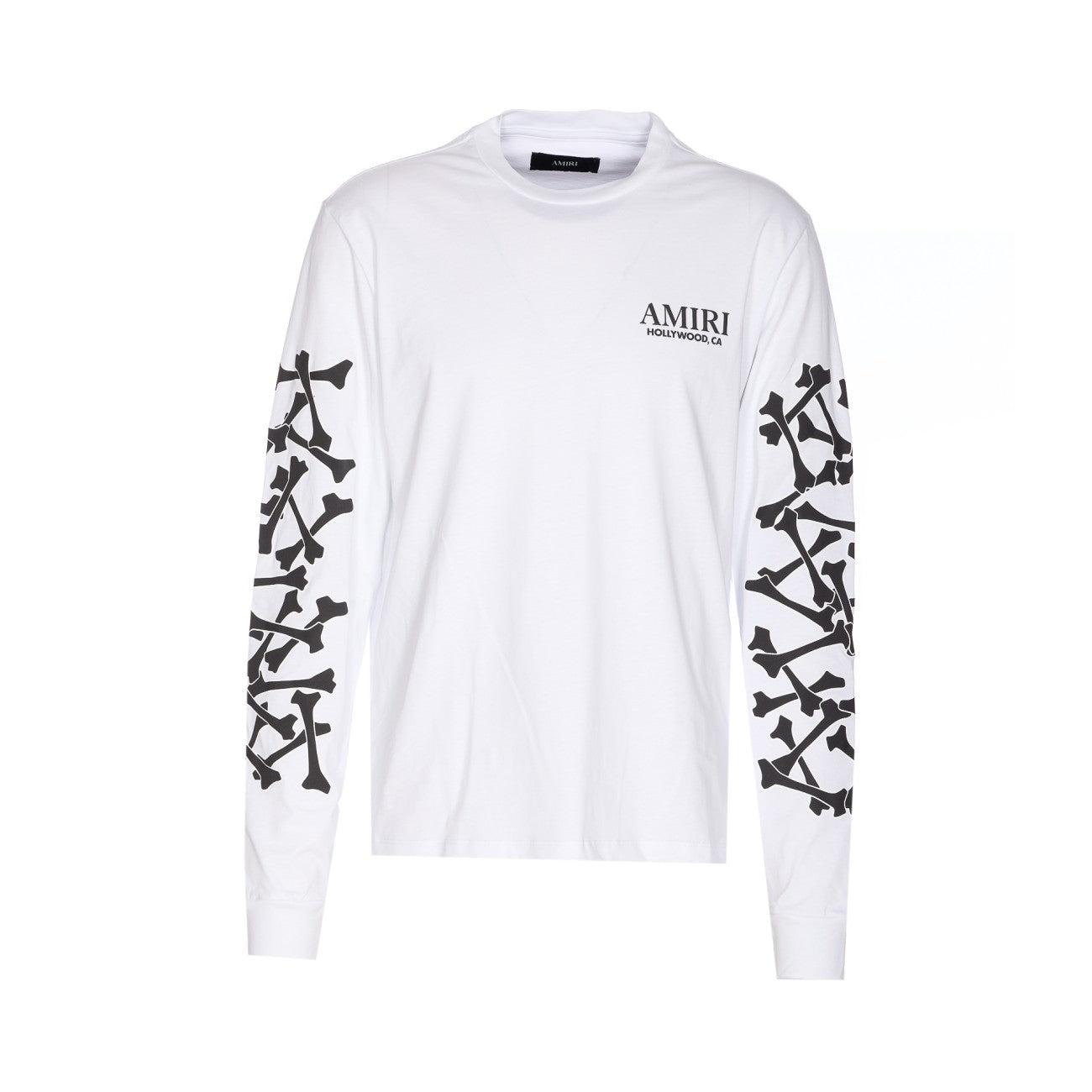 Amiri Bones Stacked Long Sleeves T-Shirt in White for Men | Lyst