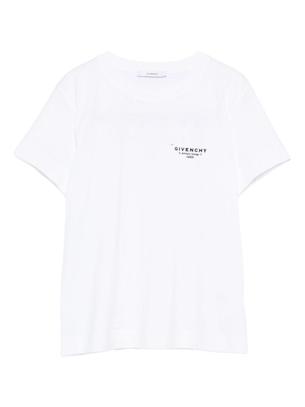 Tシャツ・カットソー GIVENCHY WHITE COTTON T-SHIRT WITH LOGO Givenchy logo-print Cotton T-shirt | White | FARFETCH