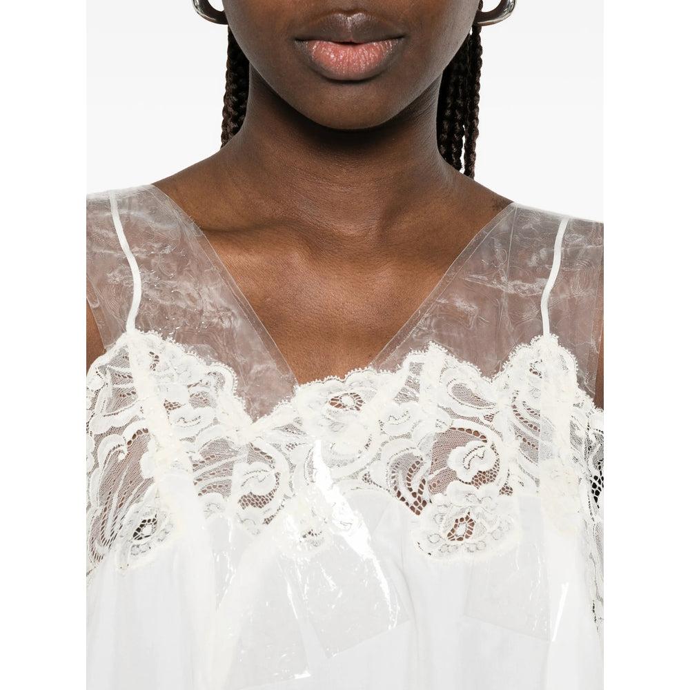 maison margiela embroidered lace high neck dress Maison Margiela Long Gown in White – Antidote Fashion and Lifestyle main image 1