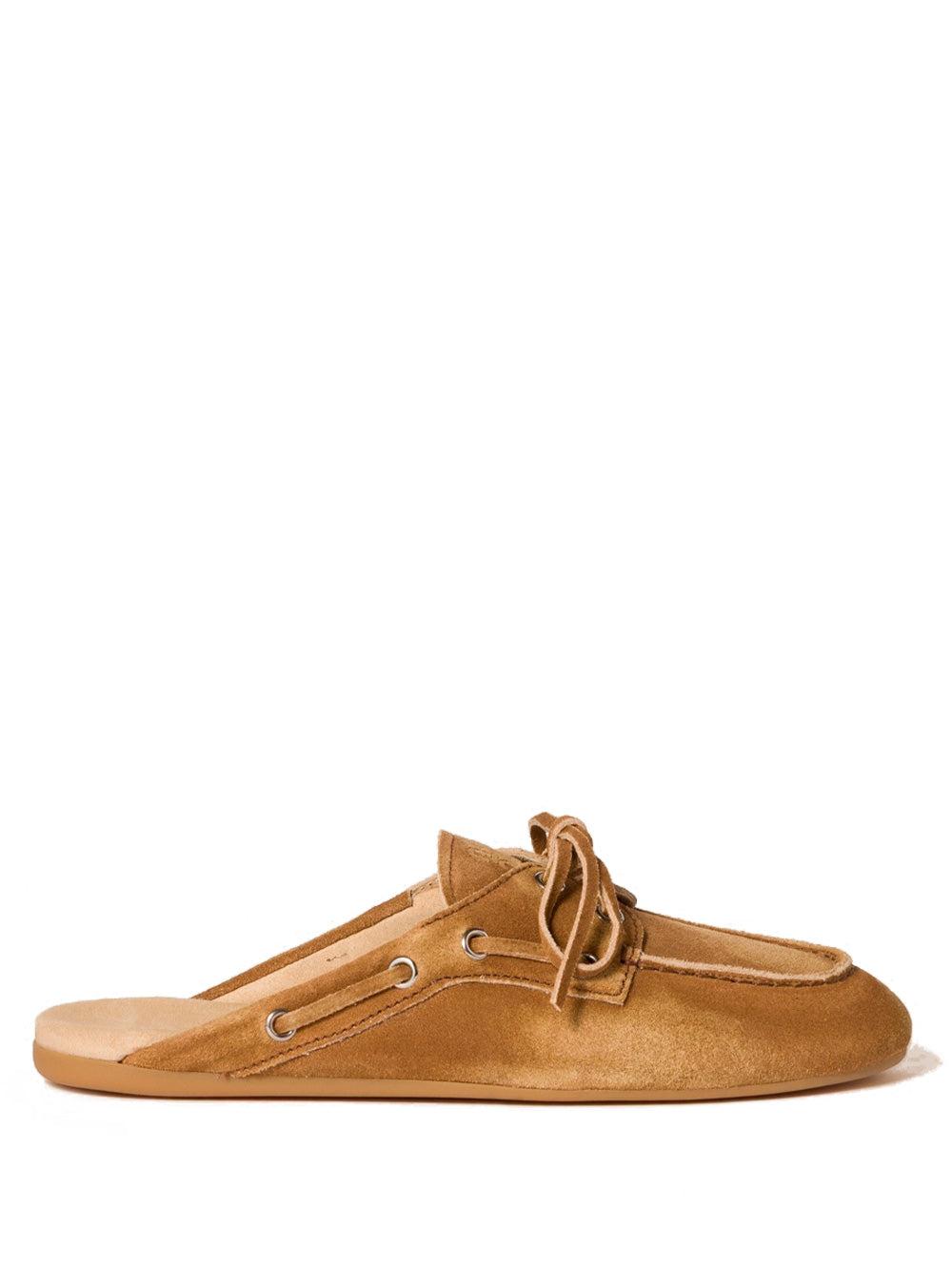Miu Miu Miumiu Faded Suede Mules in Brown | Lyst