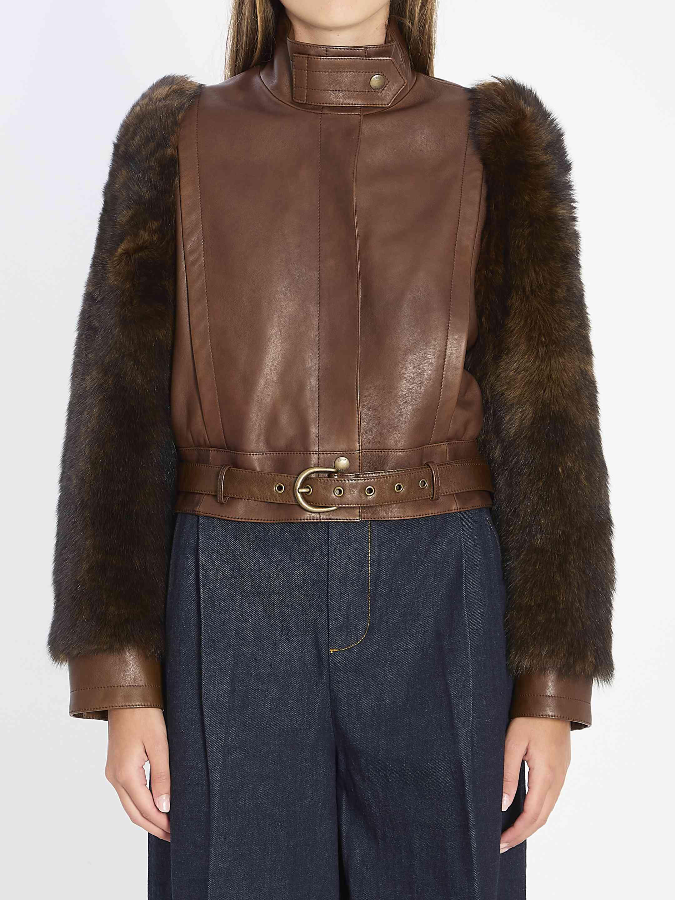 【関税&送料込】Chloe Military Style Jacket Chloé Leather jackets for Women | Online Sale up to 54% off