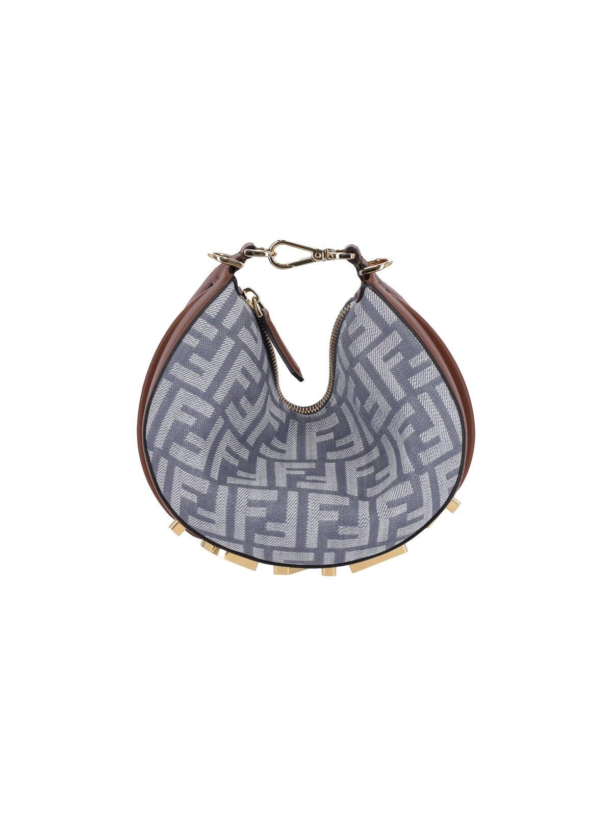 FENDI(フェンディ)正規品/関税送料込み FF logo hobo bag mini Fendigraphy Small Fabric Brown | Fendi