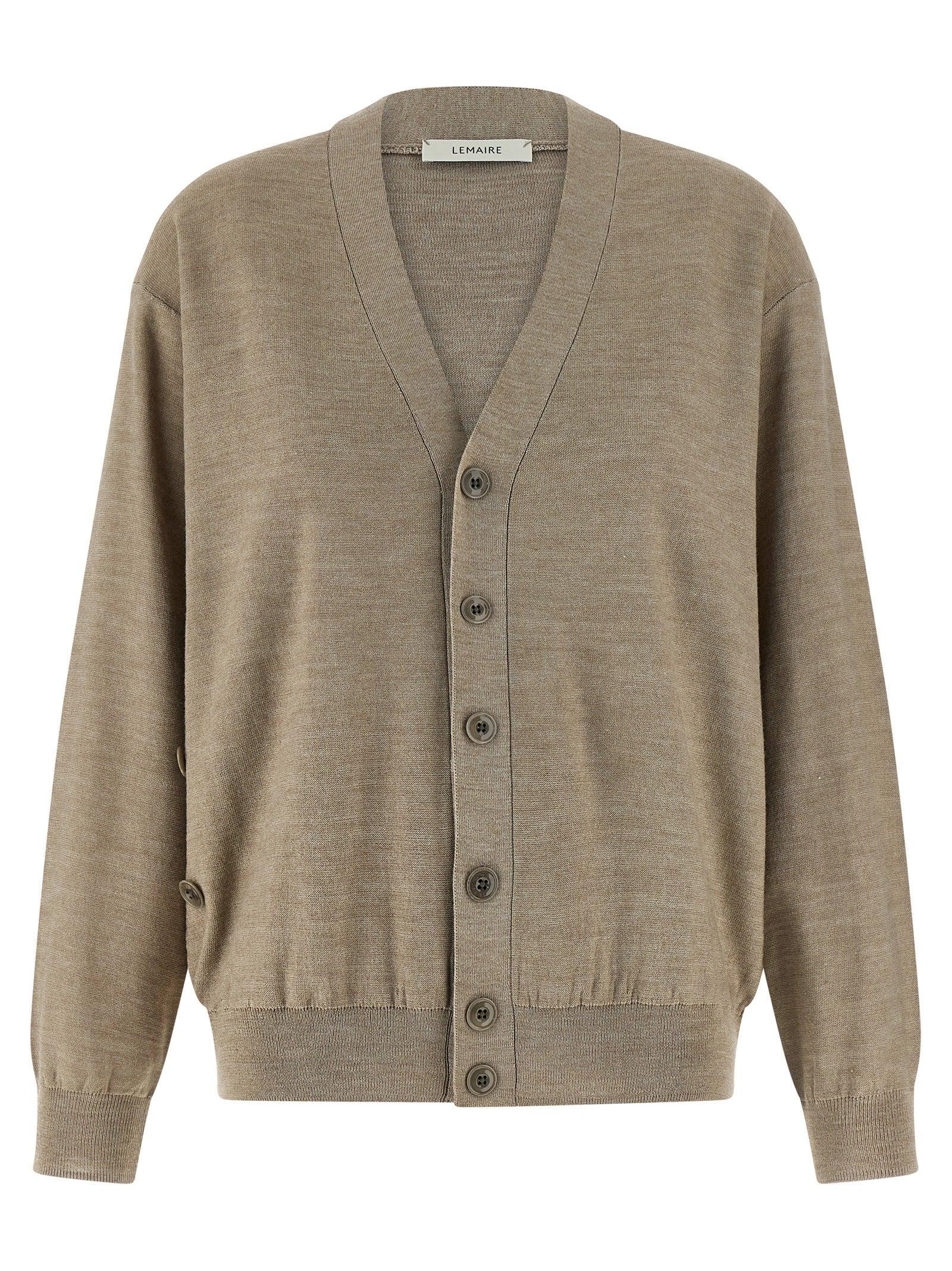 Lemaire 'Relaxed Twisted' Cardigan in Brown | Lyst