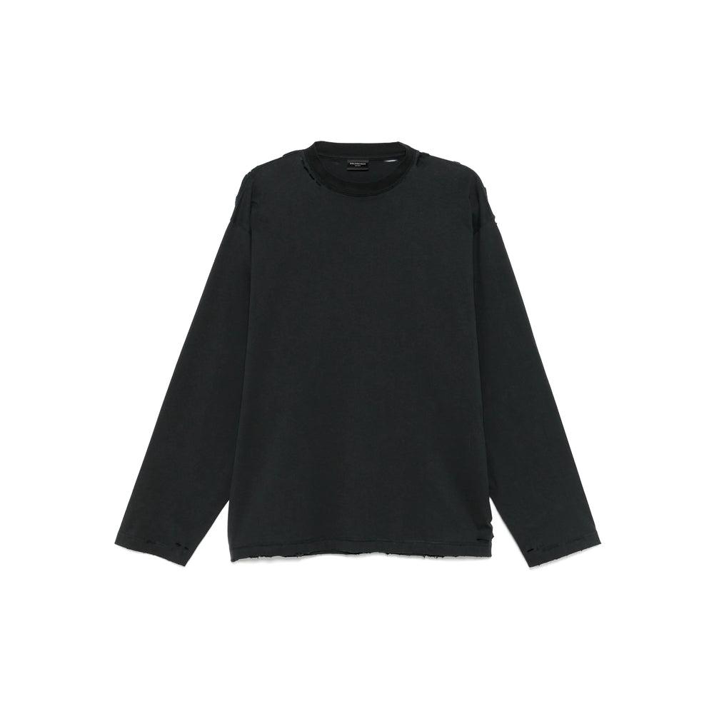 BALENCIAGA＊BAL.COM LONG SLEEVE T-SHIRT 長袖ロングT＊送料込 バレンシアガ BALENCIAGA XXXL ロングスリーブ Tシャツ ブラック