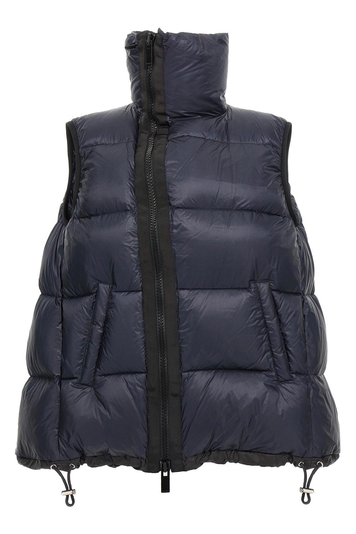 ブルッキー美品sacai Puffer Vest ブラック サイズ1 sacai サカイ Suiting Mix Vest ノースリーブジレ 23-06756