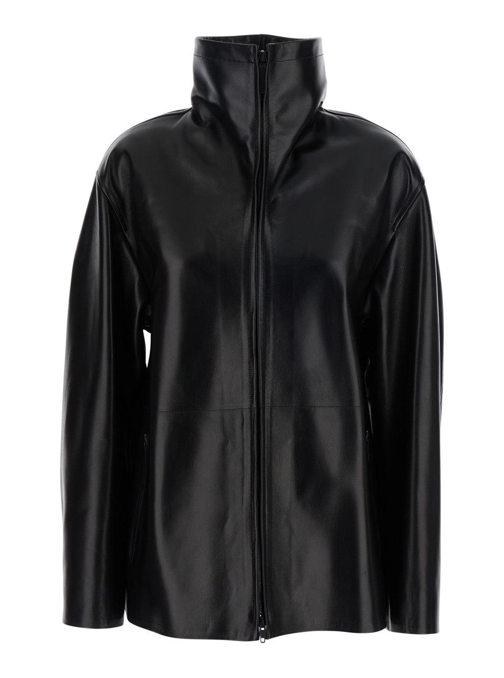 Phoebe Philo Jacket With High Neck And Front Zip Closure in