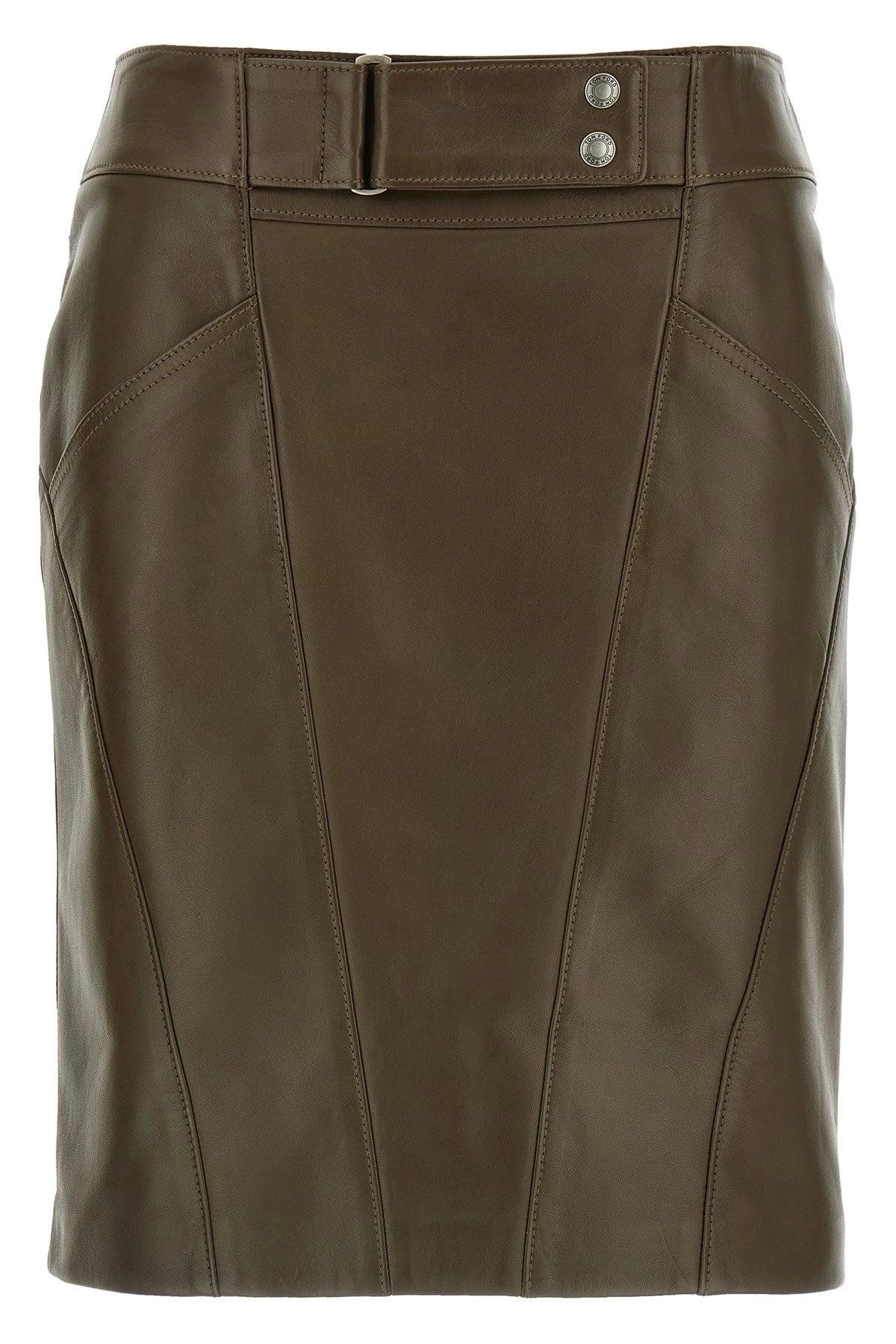 スカート TOM FORD 5GG skirt VELVET SUEDE MINI SKIRT WITH D-RINGS DETAIL | Tom Ford Fashion
