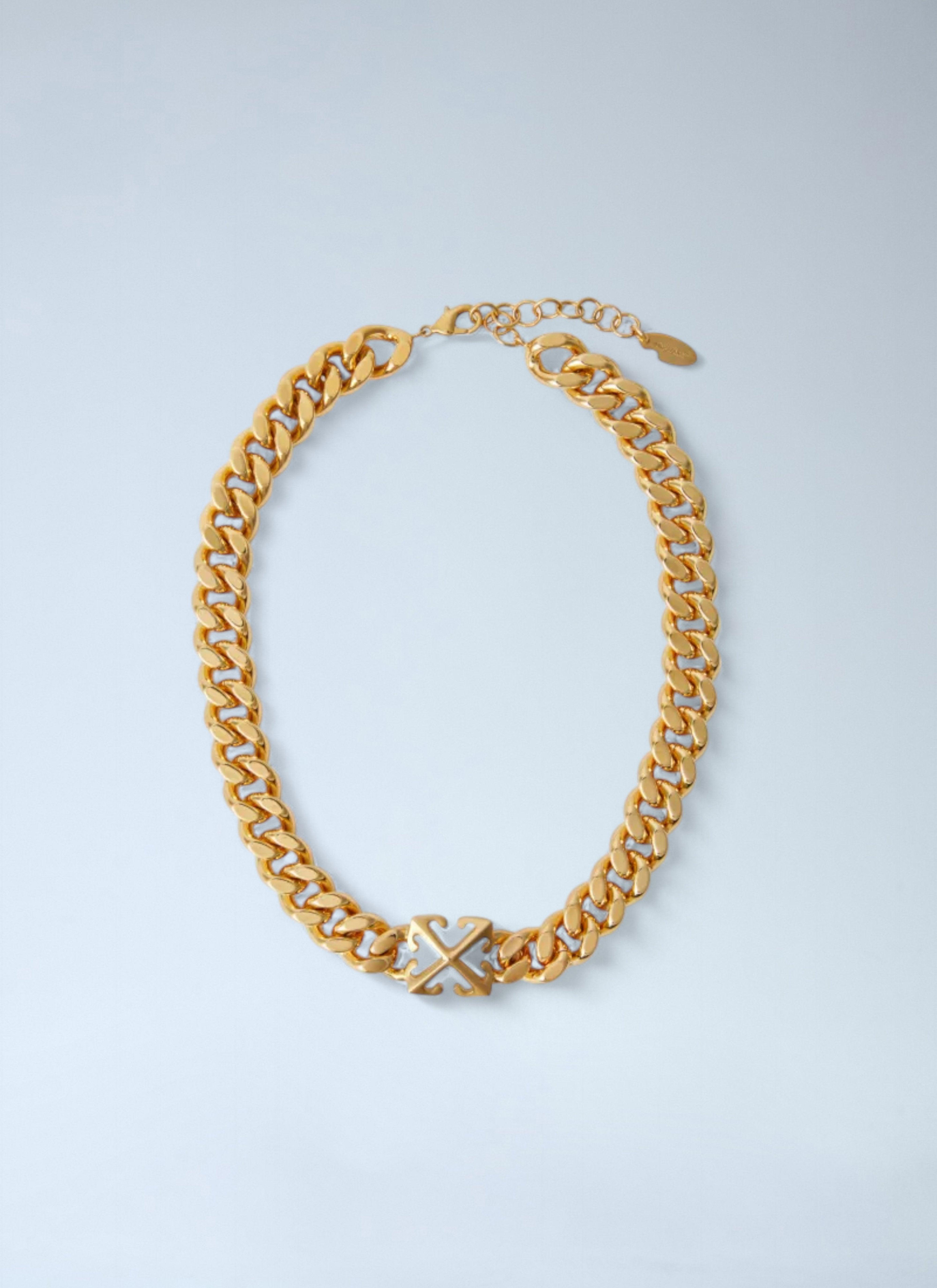 【 OFF-WHITE 】ゴールド Barbed Wire Motif ネックレス Off-Whiteのゴールド Barbed Wire Motif ネックレスがセール中