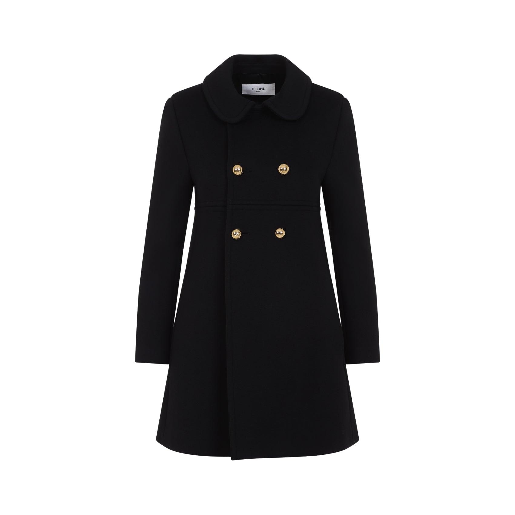 Celine Victorine Coat in Black | Lyst
