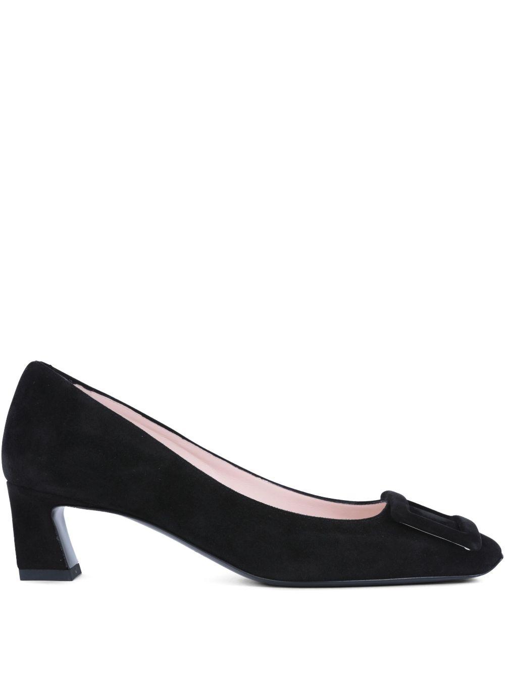 パンプス Roger Vivier TROMPETTE COVERED BUCKLE DEC 70 Roger Vivier | Trompette 70 metal black pumps | Savannahs