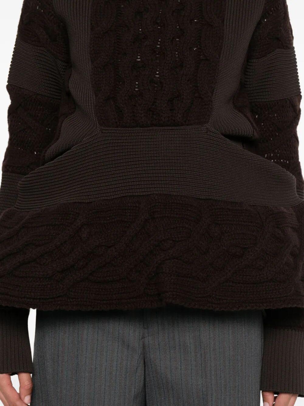 トップス sacai Wool Knit Pullover Sacai Wool Knit Pullover in Black | Lyst