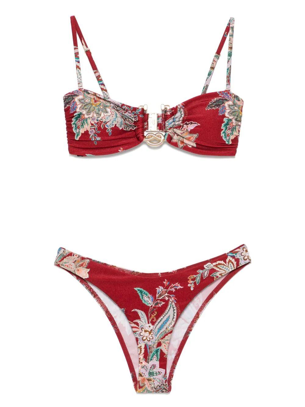 Zimmermann Rhiannon Knot Trim Bikini By in Red | Lyst