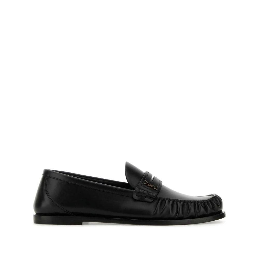フラットシューズ SAINT LAURENT Woman Flat shoes Black Saint Laurent - Tribute Black Leather Flat Slide