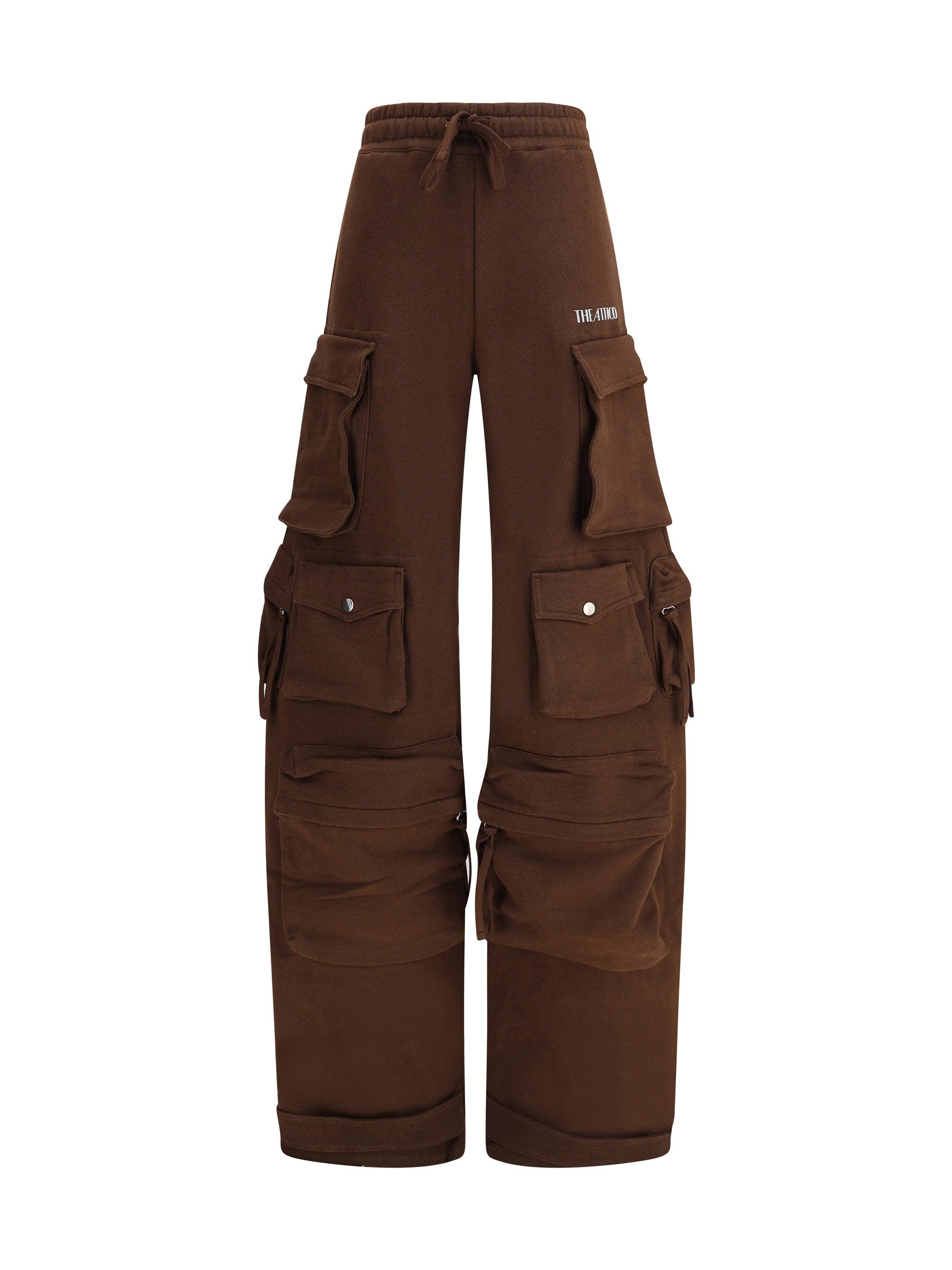 パンツ THE ATTICO Brown Cotton Joggers The Attico Track pants and sweatpants for Women | Online