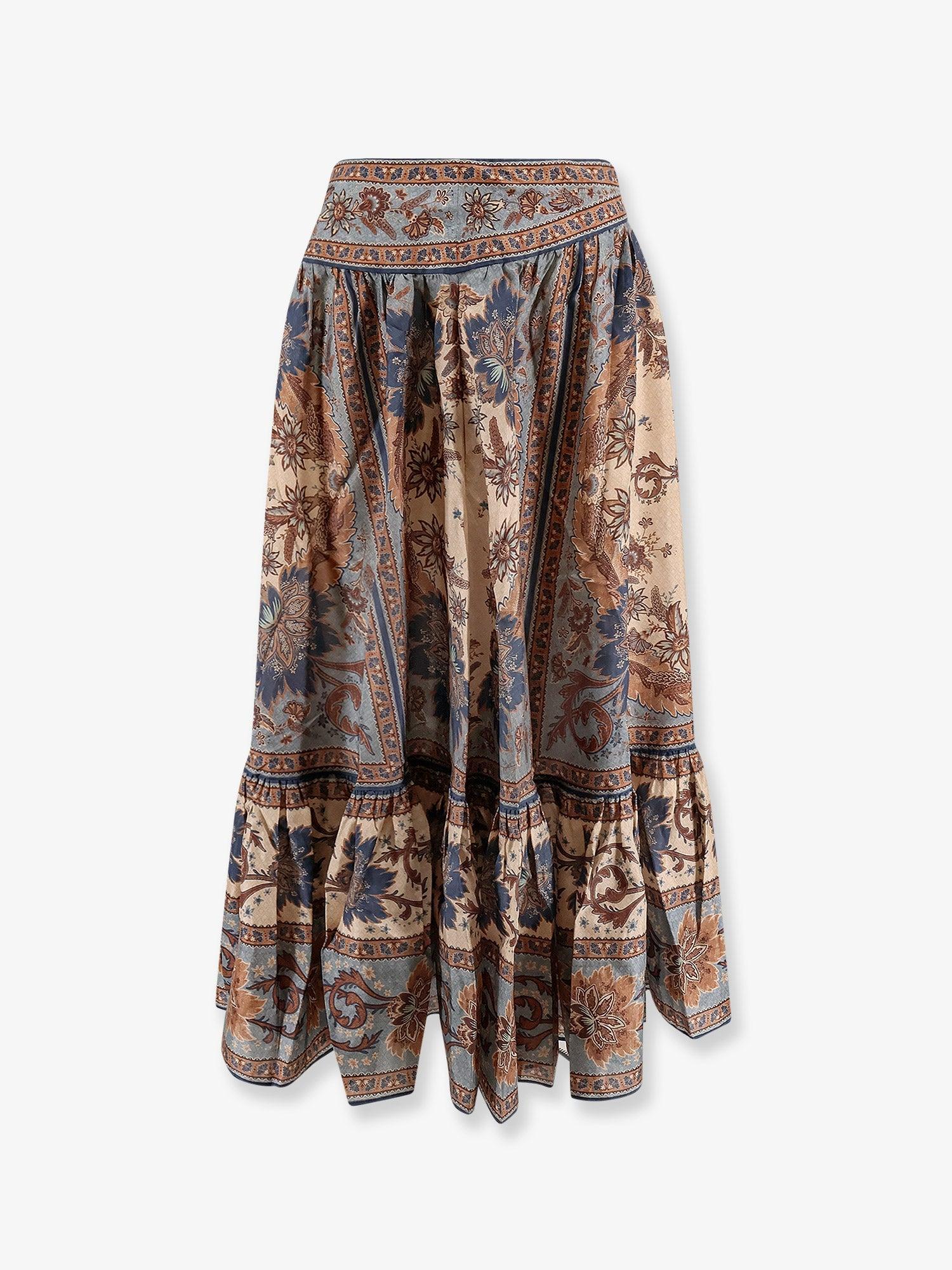Zimmermann Ascension Tiered Midi Skirt | Lyst