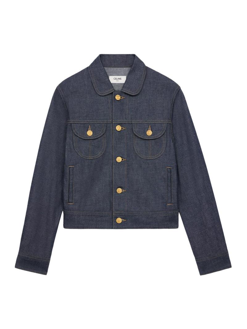 【特別出品】CELINE＊TRUCKER SHERPA JACKET IN RAW WASH DENIM trucker Sherpa jacket in raw wash denim - RINSED | CELINE