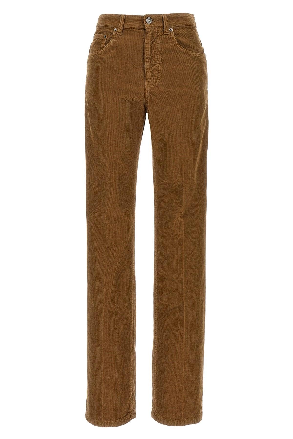 パンツ SAINT LAURENT Women Straight Pants 786680Y3A99 BROWN Saint Laurent Pants In Brown | ModeSens
