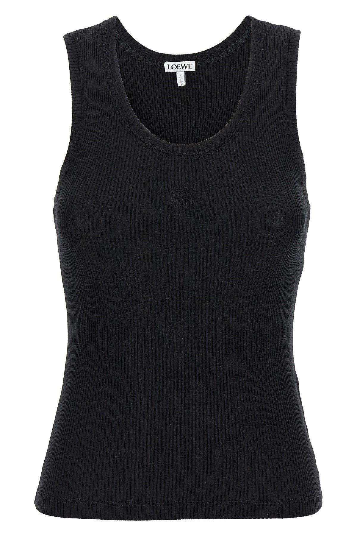 【SALE 】LOEWE トラペーズ トップス アナグラム Anagram tank top in cotton White - LOEWE