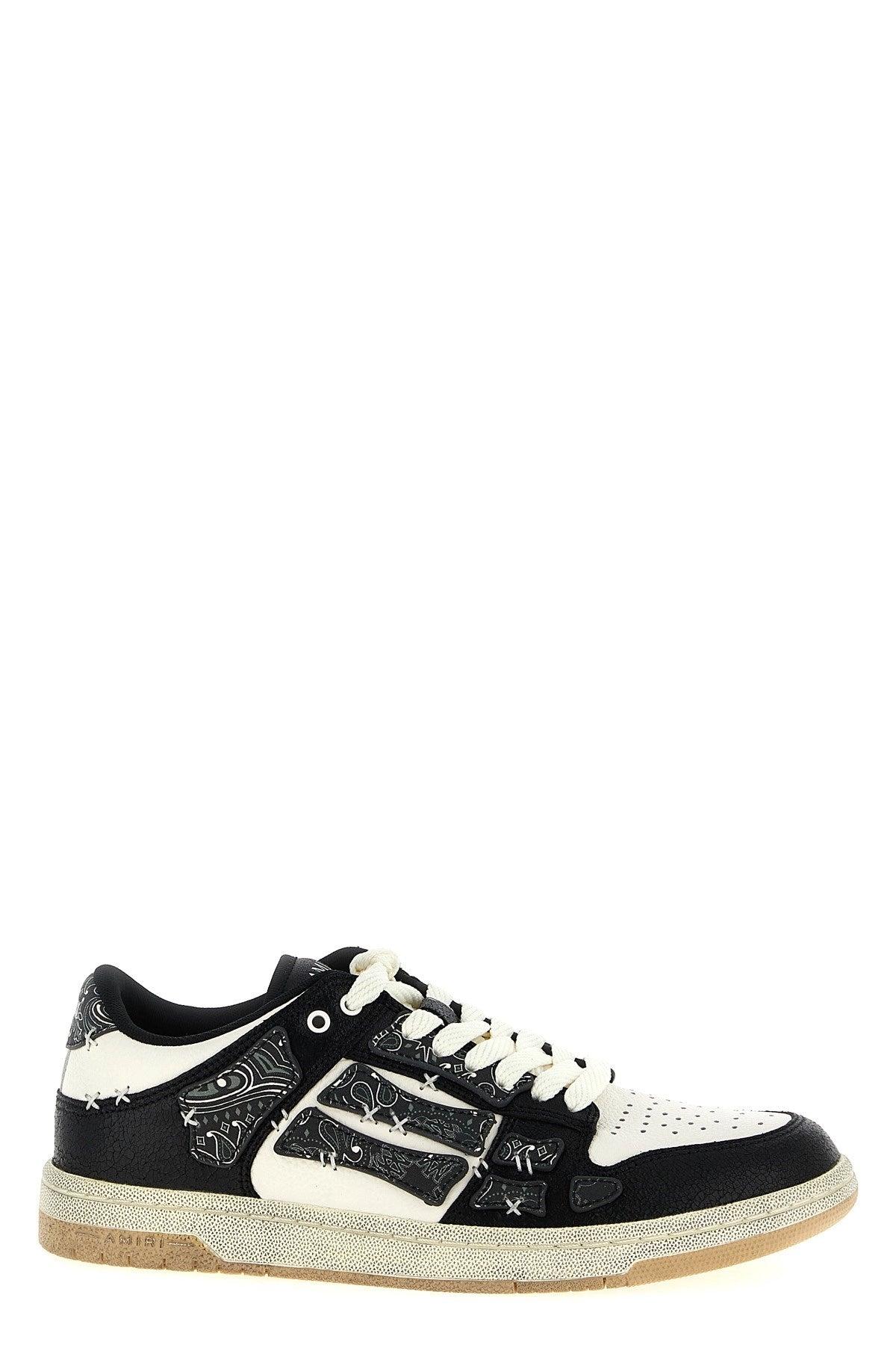 【関税&送料込】Amiri Bandana Skel Top Low Leather Low-Top S Amiri Bandana Denim Skel Top Low Sneakers | Saks Fifth Avenue