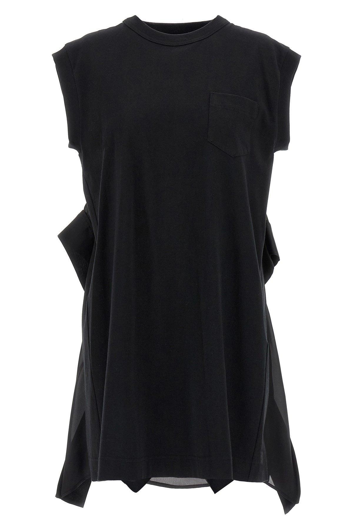 ワンピース Sacai Shirt dress Black Sacai sheer-panels Shirt Dress | Black | FARFETCH