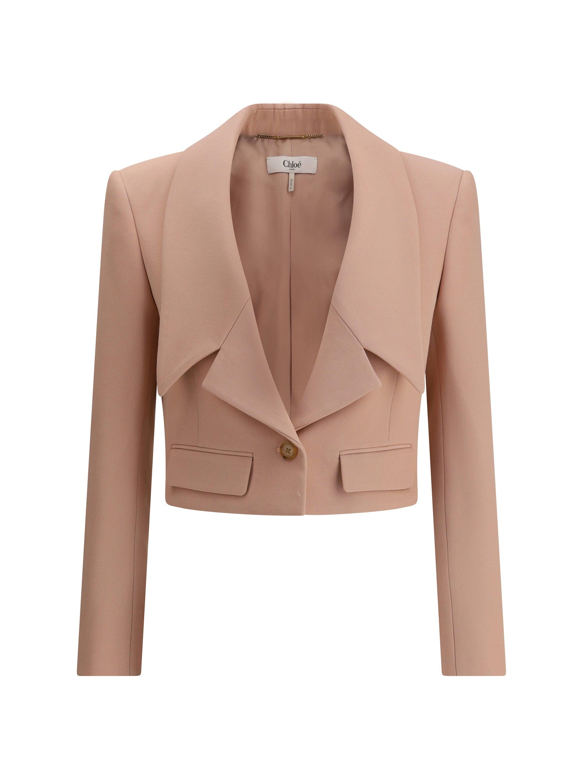 Chloé Chloã Cropped Blazer in Pink | Lyst