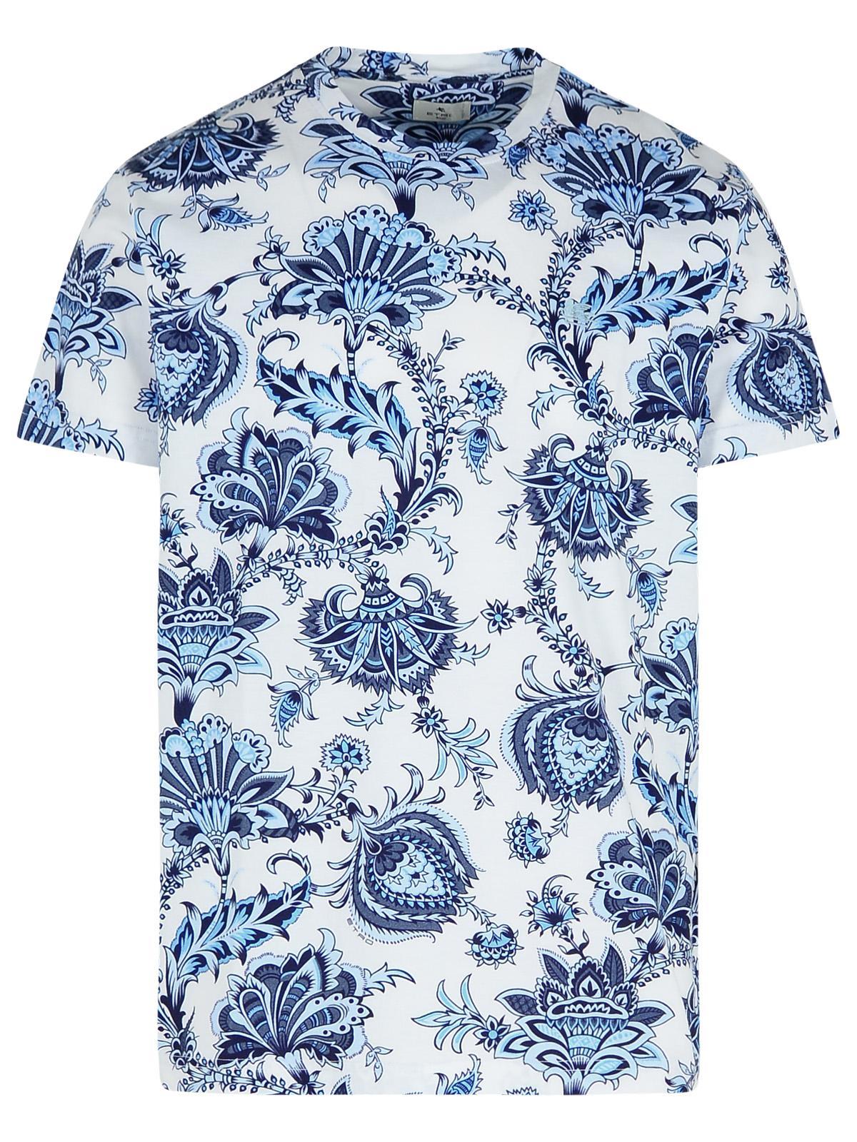 Etro Cotton T-Shirt in Blue for Men | Lyst